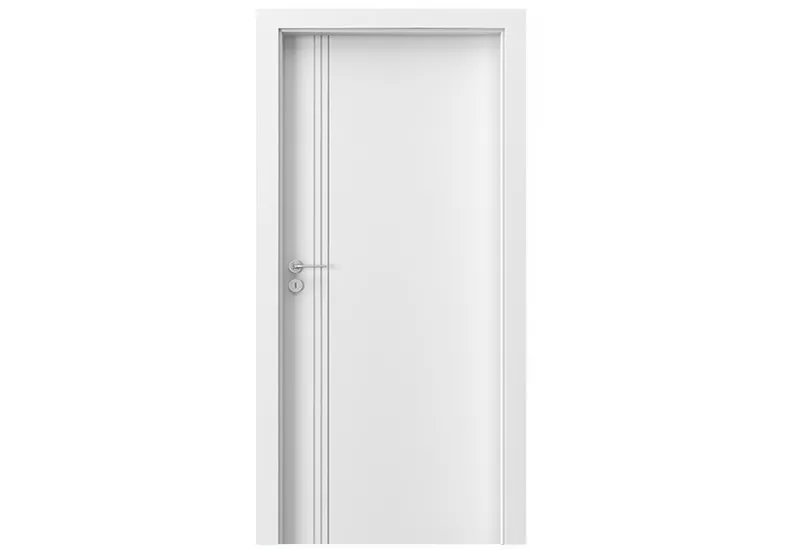 Foaie de ușă de interior cu finisaj sintetic, Line B1,albă, Norma Poloneza (H0 - 2060 mm), [],raveli.ro