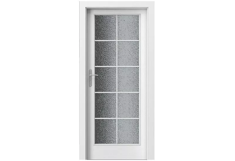 Foaie de ușă de interior cu structura granulara vopsită, Viena model C (grila mare), Norma Ceha (H0 - 2020 mm) , [],raveli.ro