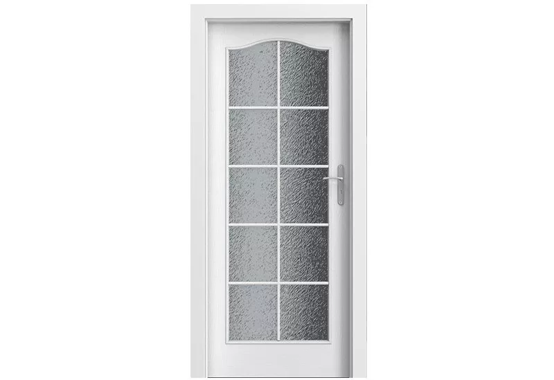 Foaie de ușă de interior cu structura neteda vopsită, Londra model C (grila mare) Norma Ceha (H0 - 2020 mm), [],raveli.ro