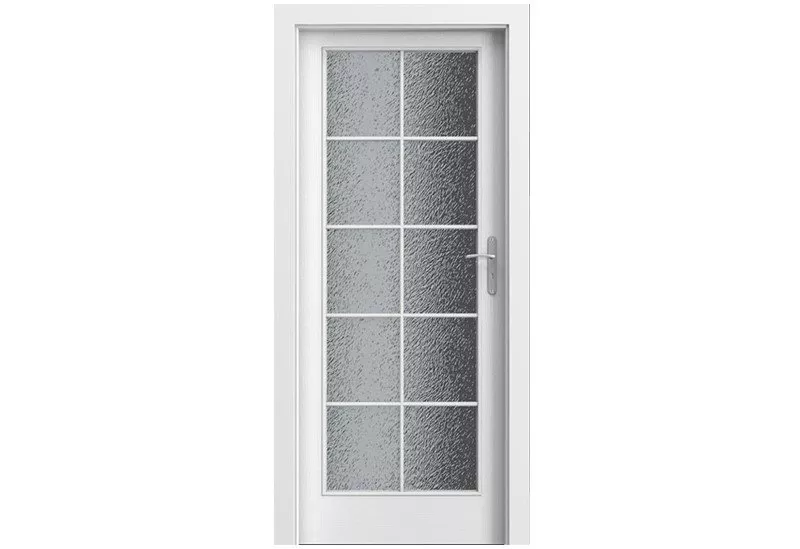 Foaie de ușă de interior cu structura granulara vopsită, Viena model C (grila mare), Norma Ceha (H0 - 2020 mm), [],raveli.ro