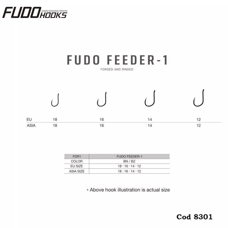CARLIGE FUDO FEEDER-1 BN 8301 Nr 12 - 9 buc