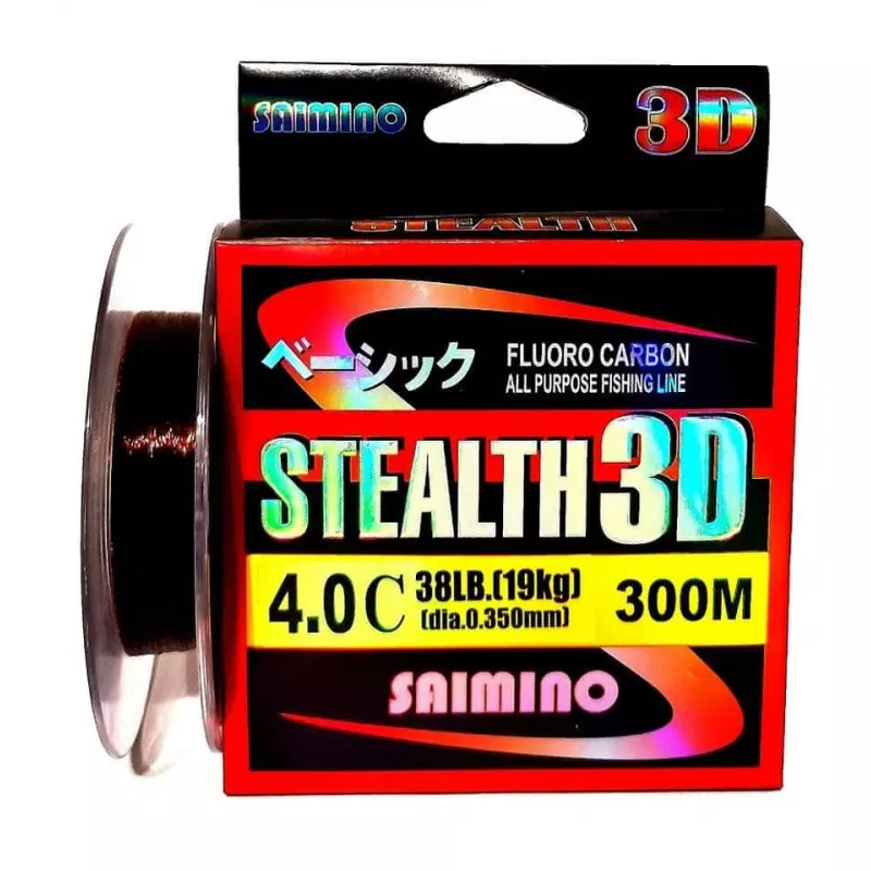 FIR FLUOROCARBON SAIMINO STEALTH 3D, 300m, 0.18mm / 8kg 