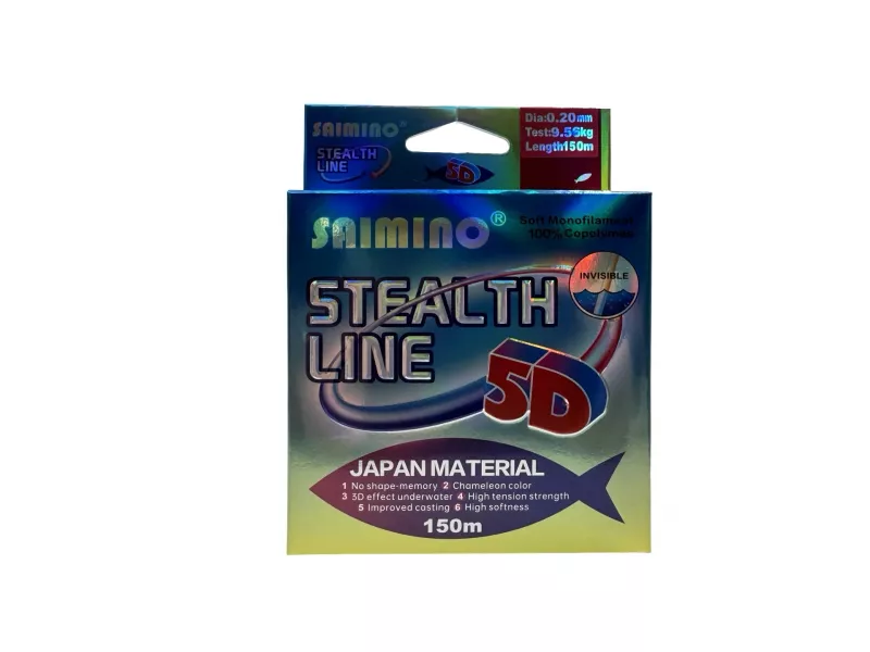 FIR MONOFILAMENT SAIMINO STEALTH LINE 5D,150m 0.16mm/7.31kg snz.ro