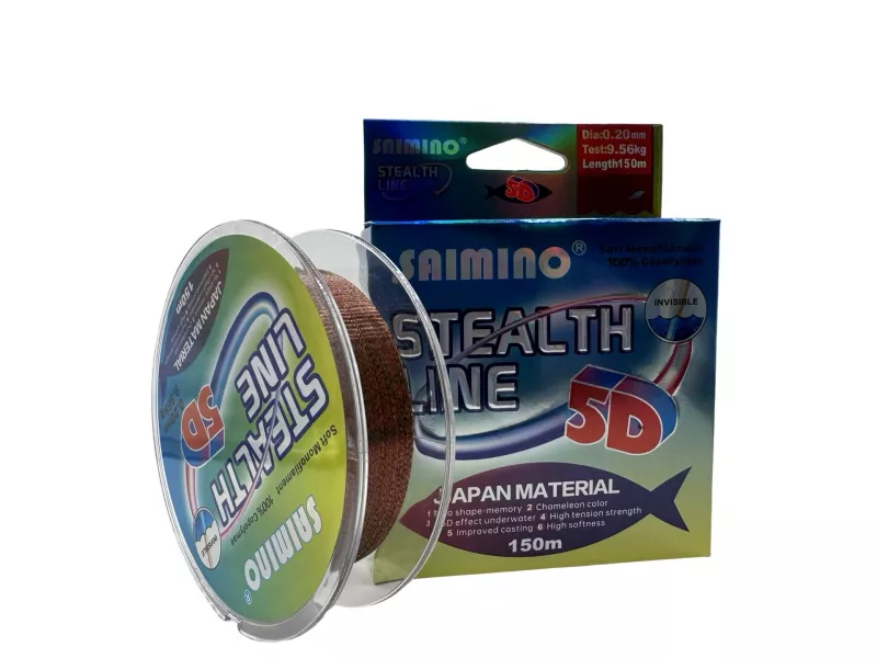 FIR MONOFILAMENT SAIMINO STEALTH LINE 5D,150m 0.16mm/7.31kg snz.ro