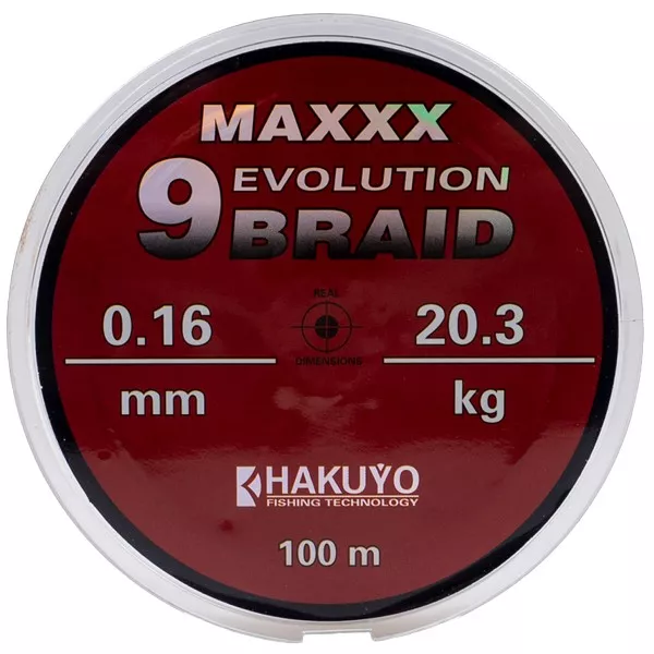FIR TEXTIL HAKUYO MAXXX EVOLUTION 9 BRAID, 100m 0.30mm/51.20kg