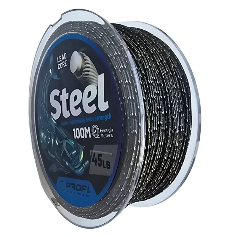 FIR TEXTIL LEADCORE PROFL TACKLE STEEL, 100m 45lb snz.ro