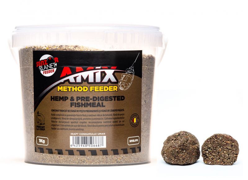METHOD AMIX FEEDER HEMP & PRE-DIGESTED FISHMEAL 1kg