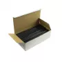 Baghete plastic 12 mm pentru 2-30 pagini, 100 buc/cutie EVOffice - negru