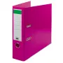 Biblioraft carton plastifiat, mecanism asamblat cu margine metalica A4 7.5cm Noki - roz