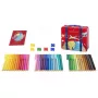 Carioci cu clip 40 culori/set in cutie metalica Connector Faber-Castell - Valiza