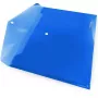 Mapa plastic A4, 160 microni cu capsa EVOffice - albastru transparent