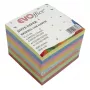 Rezerva cub 9*9(+/-3%)cm tiplat, hartie col 80gr,800file(4 cul pastel+4 cul neon) EVOffice