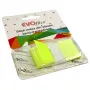 Stick index plastic cu dispencer 43.2*25.4mm, 1 cul neon 50file EVOffice-galben
