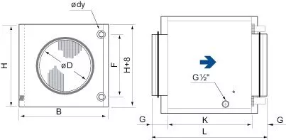 Baterii racire cu apa - Baterie de racire cu apa Systemair CWK 250-3-2.5    , climasoft.ro