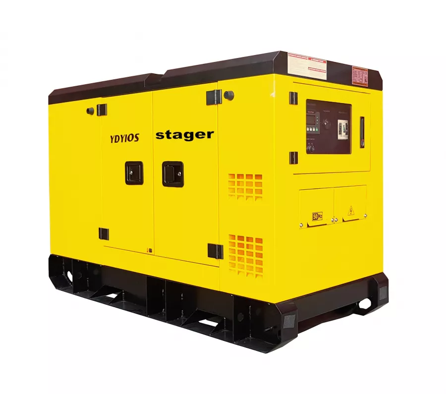 Generatoare insonorizate - Generator insonorizat diesel monofazat Stager YDY22S, 20kVA, 87A, 1500rpm, climasoft.ro