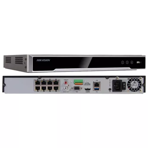 NVR 4K 1U HikVision DS-7608NI-I2/8P HDD 16TB cu 8 canale