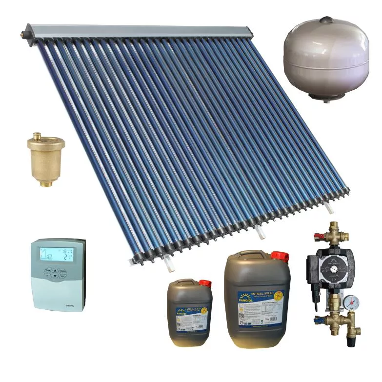 Panouri solare cu boiler in casa - Pachet Panosol 6P Economic panou solar 30 tuburi vidate fara boiler, climasoft.ro