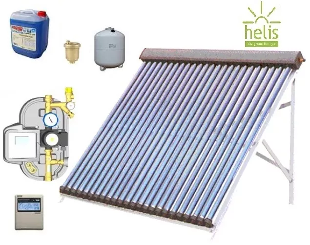 Panouri solare cu boiler in casa - Pachet panou solar Helis cu 15 tuburi vidate fara boiler solar, climasoft.ro