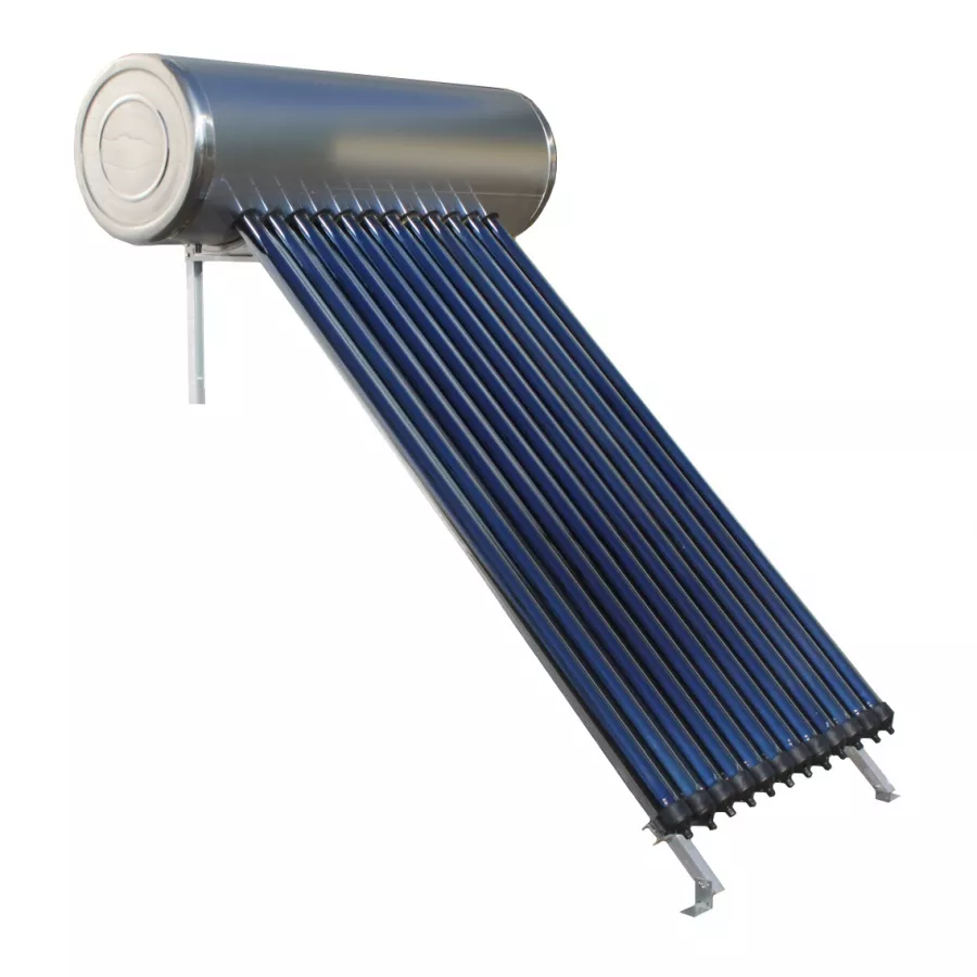 Panou solar apa calda cu 12 tuburi vidate heat pipe si boiler presurizat 150 litri Panosol PS150 - suport sarpanta