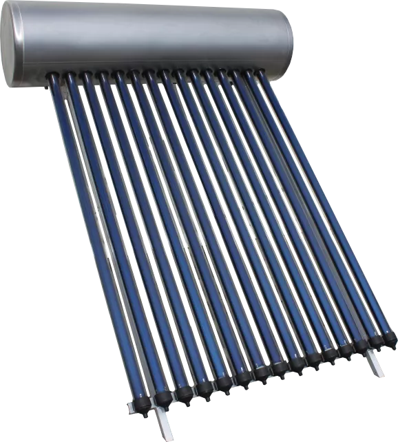 Panou solar apa calda cu 12 tuburi vidate heat pipe si boiler presurizat 150 litri Panosol PS150 - suport terasa
