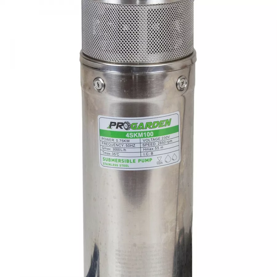 Pompe submersibile put - Pompa submersibila apa curata Progarden 4SKM100-C, 750W, 45L/min, flansa cupru, climasoft.ro
