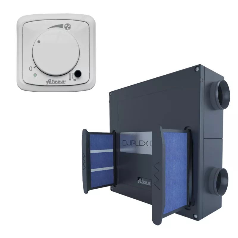 Centrala de ventilatie cu recuperare de caldura Atrea Duplex 250 Easy cu sistem de control CPB