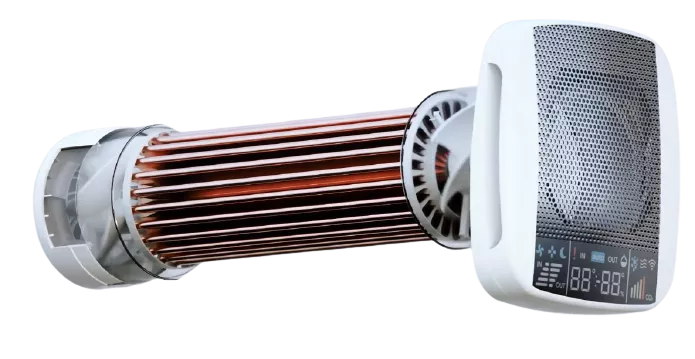 Sistem de ventilatie cu recuperare de caldura Klimatronik 160 H Basic Alb/Negru