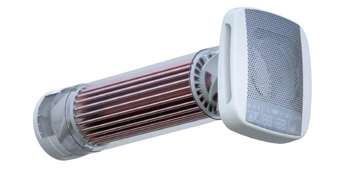 Sistem de ventilatie cu recuperare de caldura Klimatronik 160 H Basic Alb/Negru