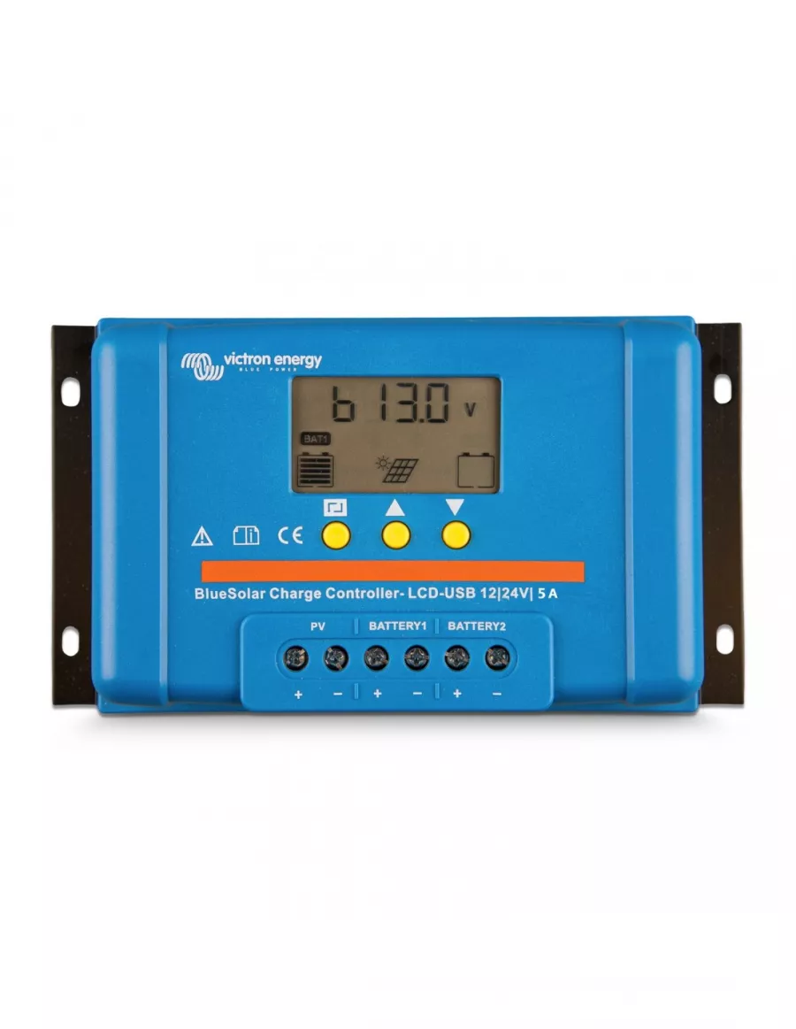 Regulatoare de incarcare - Regulator de incarcare Victron Energy BlueSolar PWM-LCD&USB 12/24V-5A, climasoft.ro
