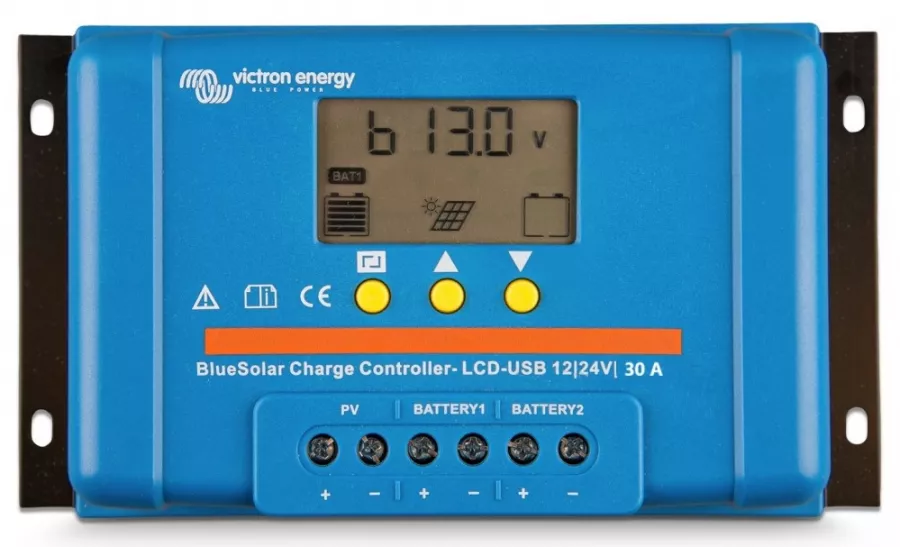 Regulatoare de incarcare - Regulator de incarcare Victron Energy BlueSolar PWM-LCD&USB 12/24V-30A, climasoft.ro