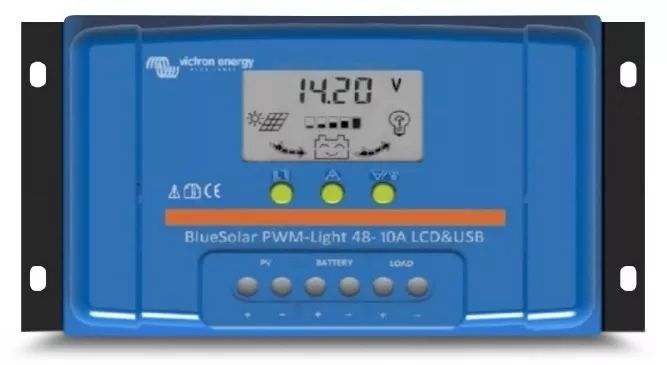 Regulatoare de incarcare - Regulator de incarcare Victron Energy BlueSolar PWM-LCD&USB 48V-10A, climasoft.ro