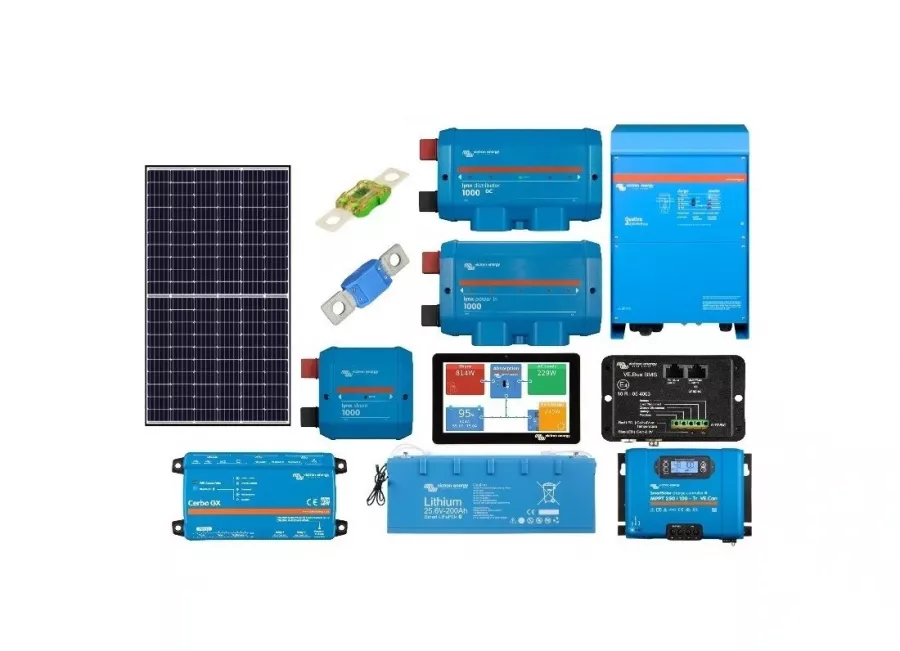 Sistem fotovoltaic Hibrid 10 kW trifazic Victron Energy - Stocare 20 kW LiFePO4