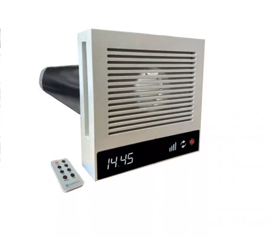 Sistem ventilatie CLIMTEC Quattro 125 Profi, 60 mc/h, ø125 mm, lungime tub 410 mm - Alb, [],climasoft.ro