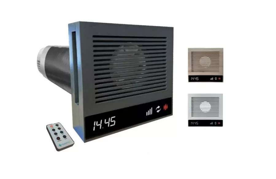Sistem ventilatie CLIMTEC Quattro 125 Profi, 60 mc/h, ø125 mm, lungime tub 410 mm - Gri