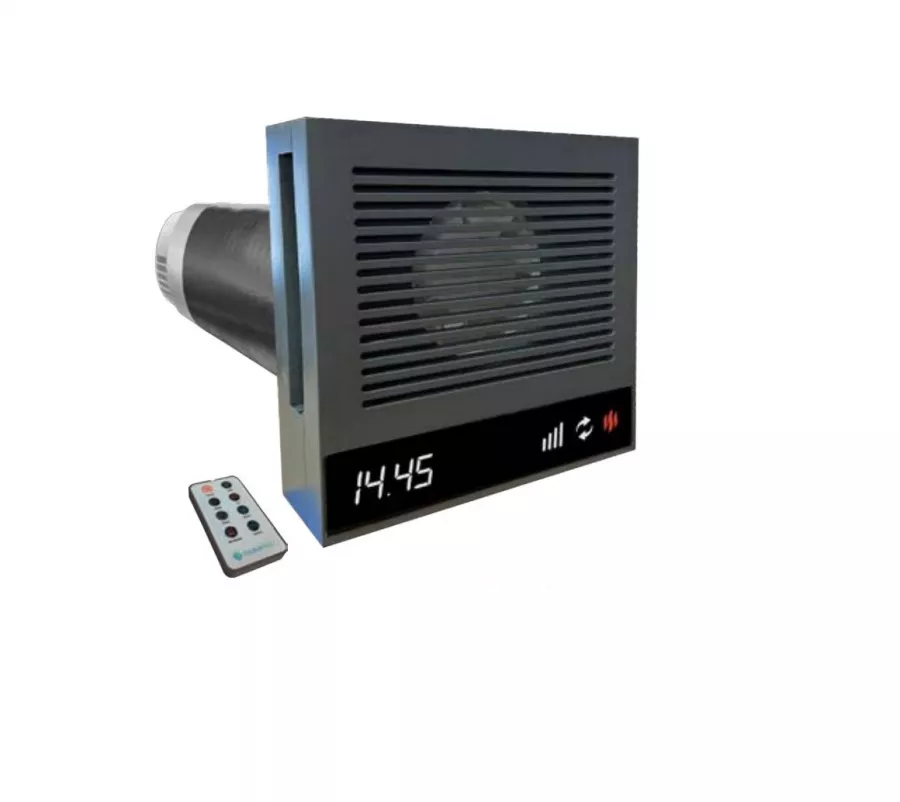 Sistem ventilatie CLIMTEC Quattro 125 Profi, 60 mc/h, ø125 mm, lungime tub 410 mm - Gri, [],climasoft.ro