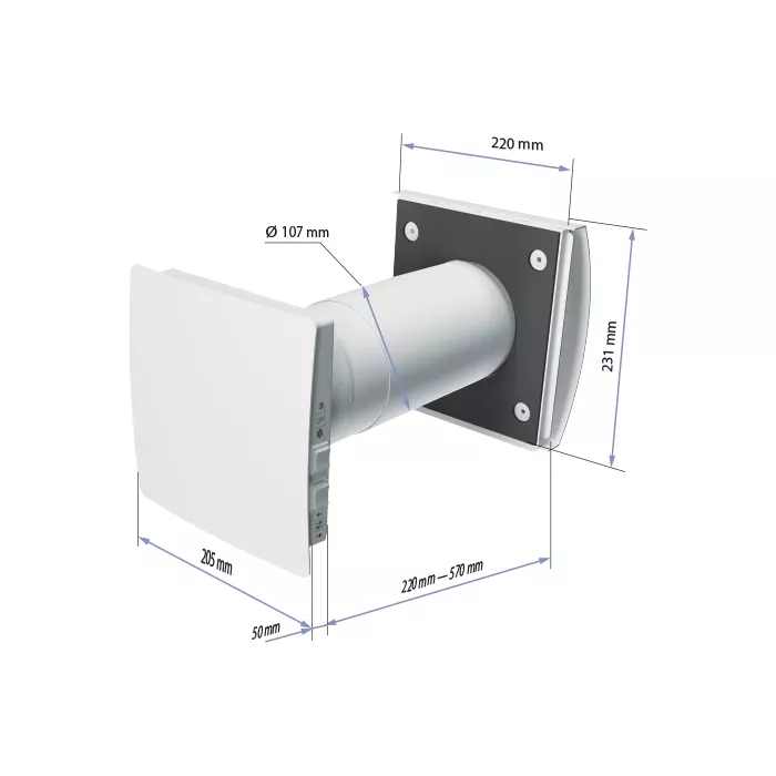 Recuperatoare de caldura - Sistem ventilatie Vents TwinFresh Comfo RA1-25-14, climasoft.ro
