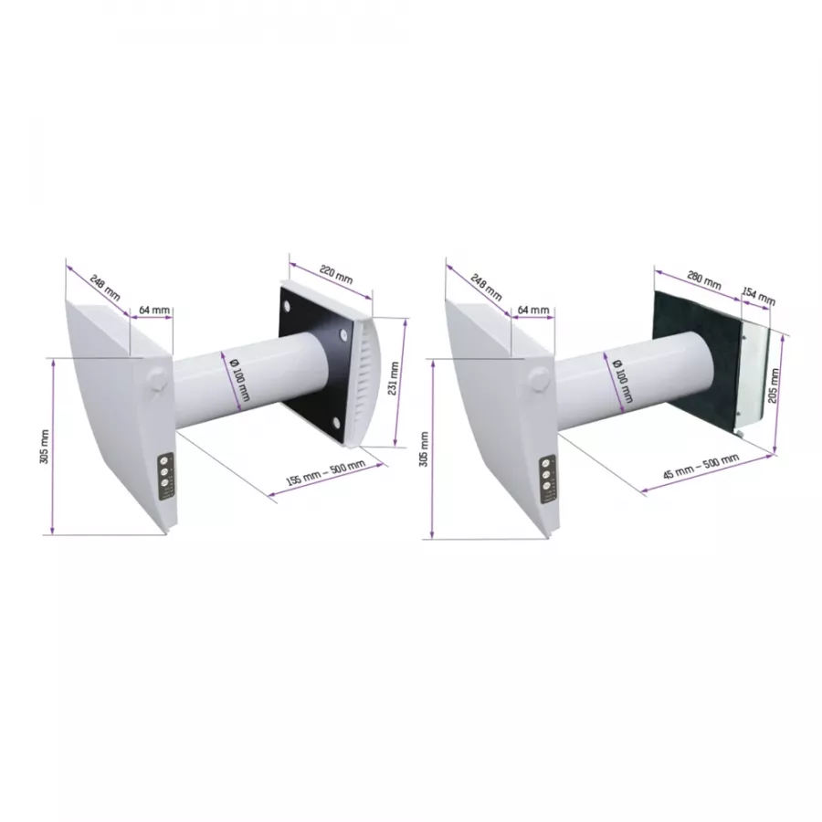 Recuperatoare de caldura - Sistem ventilatie Vents TwinFresh Style mini, climasoft.ro