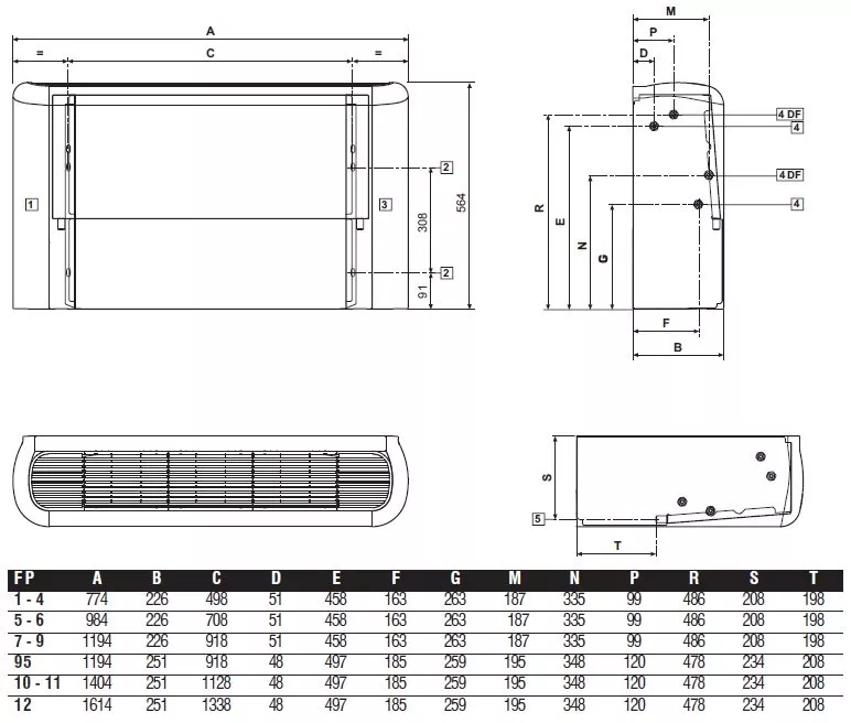 Ventiloconvectoare de tavan - Ventiloconvector carcasat GALLETTI ESTRO F8P, climasoft.ro