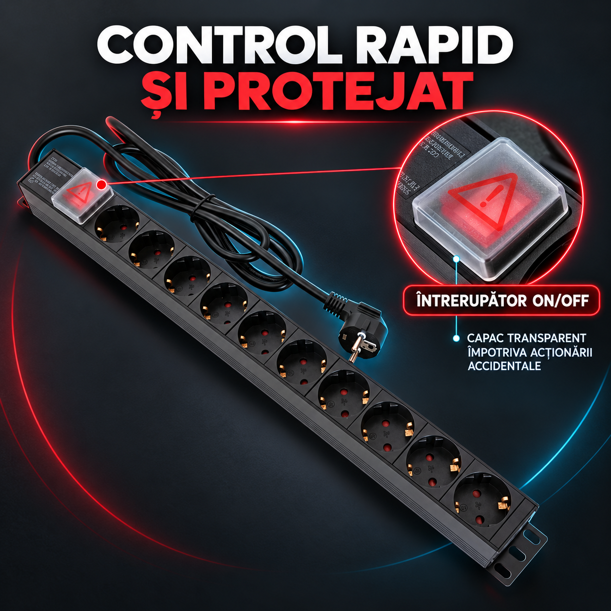 Intrerupator ON OFF protejat PDU Emtex