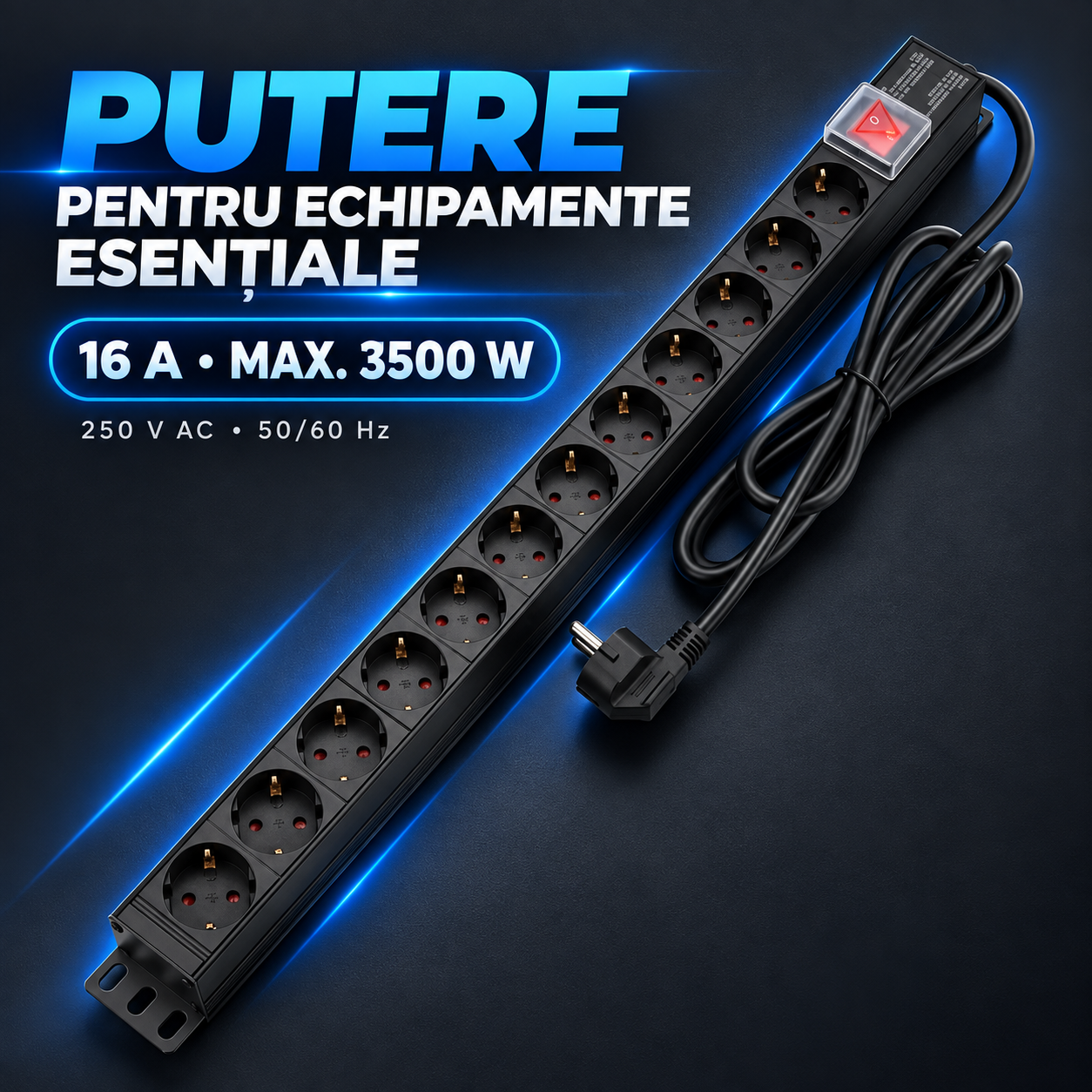 PDU Emtex PDU12K 16A putere maxima 3500W