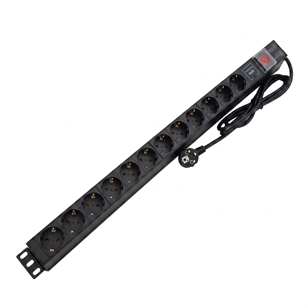 PDU vertical Emtex PDU12PK cu 12 prize si cablu 2 metri