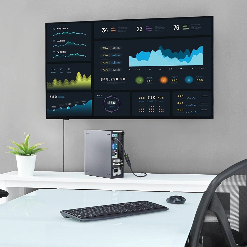 Convertoare semnal AV Adaptor activ DisplayPort 1.4 la HDMI,...