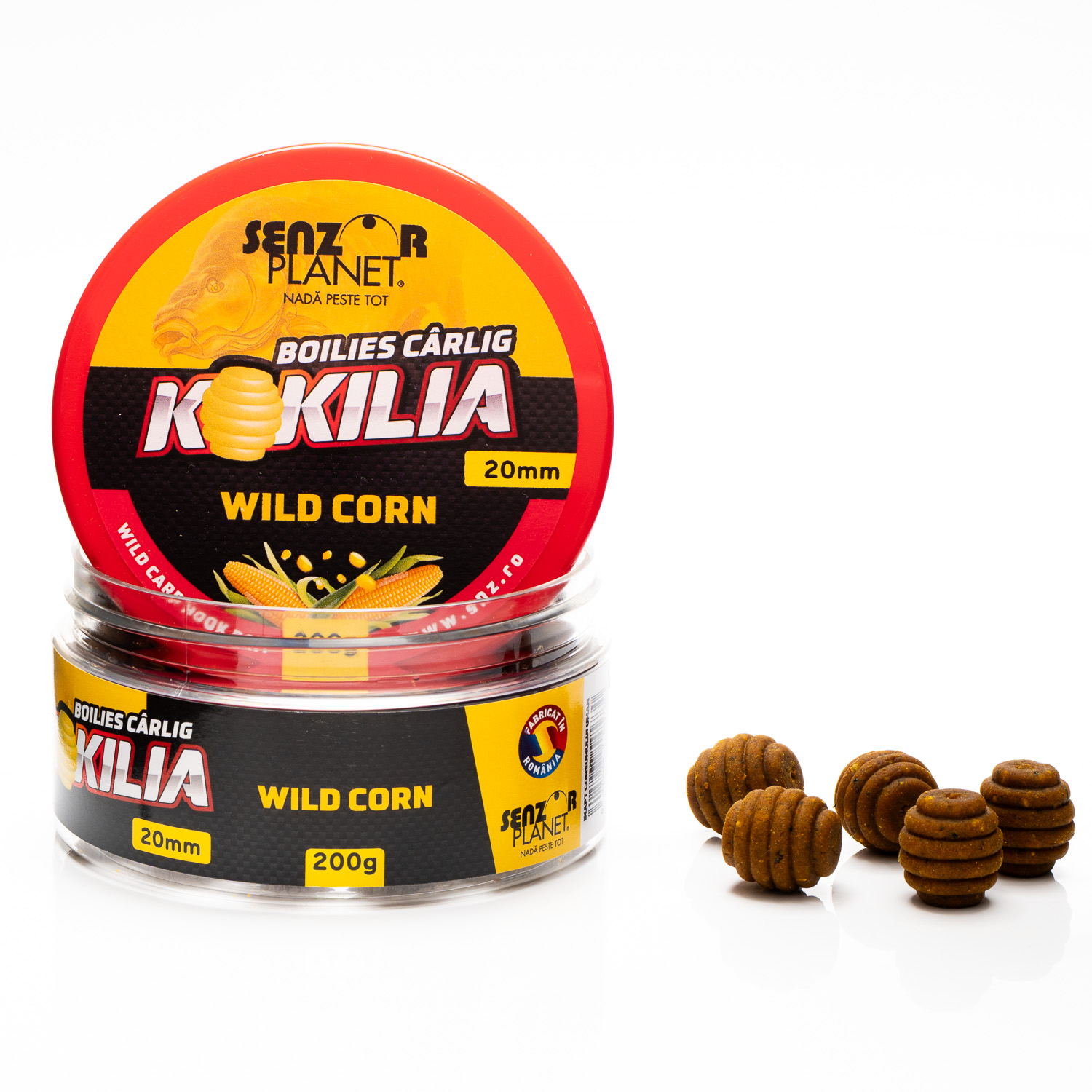BOILIES KOKILIA PENTRU CARLIG WILD CORN 20mm 200g snz.ro