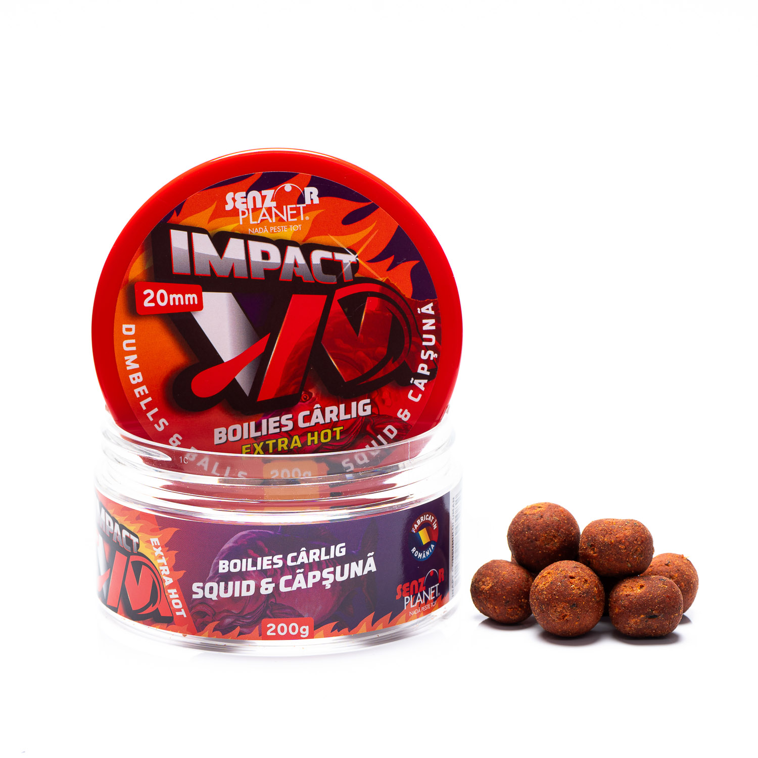 Senzor Boilies pentru Cârlig Impact VM Extra Hot 20mm 200g