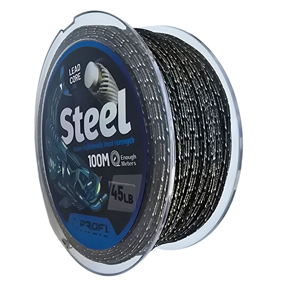 FIR TEXTIL LEADCORE PROFL TACKLE STEEL, 100m 45lb snz.ro