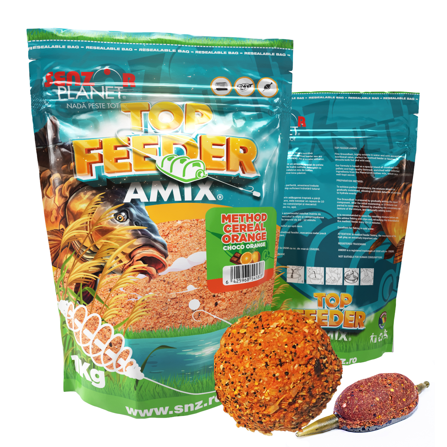 TOP FEEDER AMIX METHOD GREEN 1kg snz.ro