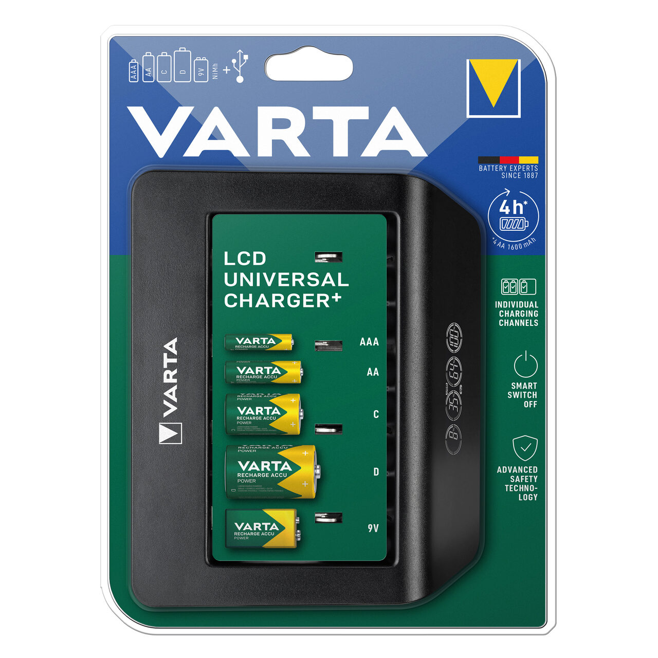 Varta Incarcator universal LCD Charger ''+'' si USB 4h oprire de siguranta 57688 101401 (2/2)