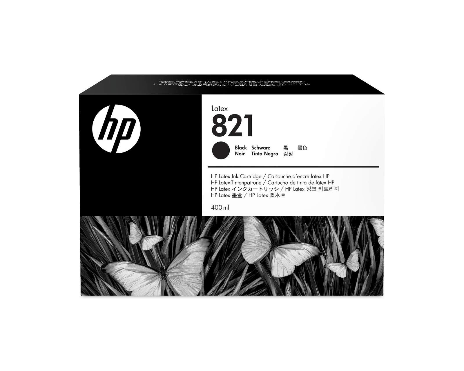 Consumabile imprimante - HP 821A Black Latex Ink Cartridge 400ML, transilvae.ro