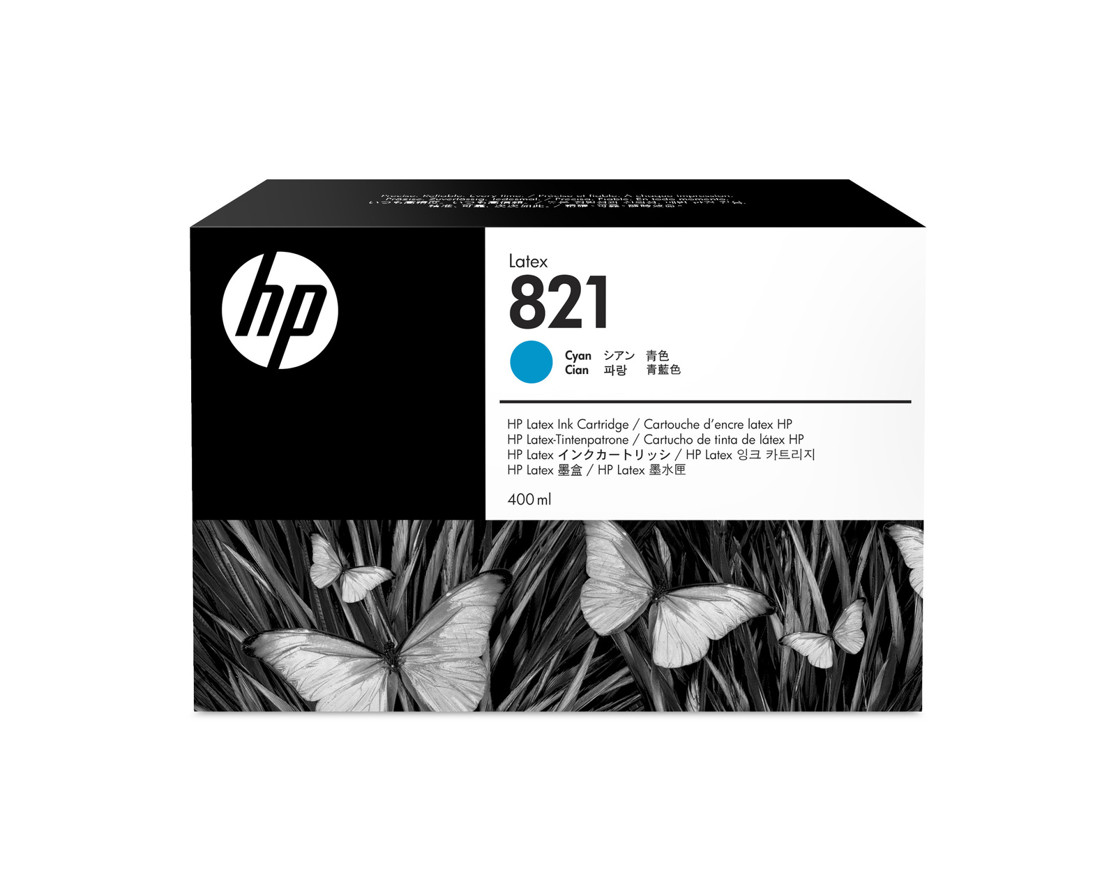 Consumabile imprimante - HP 821A Cyan Latex Ink Cartridge 400 ML, transilvae.ro