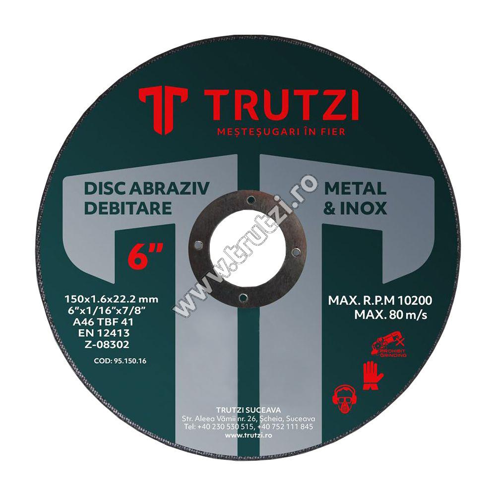 Discuri și freze - 9515013 DISC ABRAZIV DEBITARE METAL 150X1.3X22.2MM, trutzi.ro